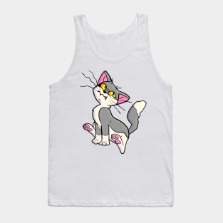 Suspicious Gray Cat Tank Top